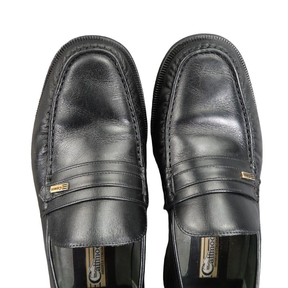 Calimod Shoes Mens 41 Loafer Moccasin Classic Slip On Leather Lifestyle Black - Picture 6 of 16